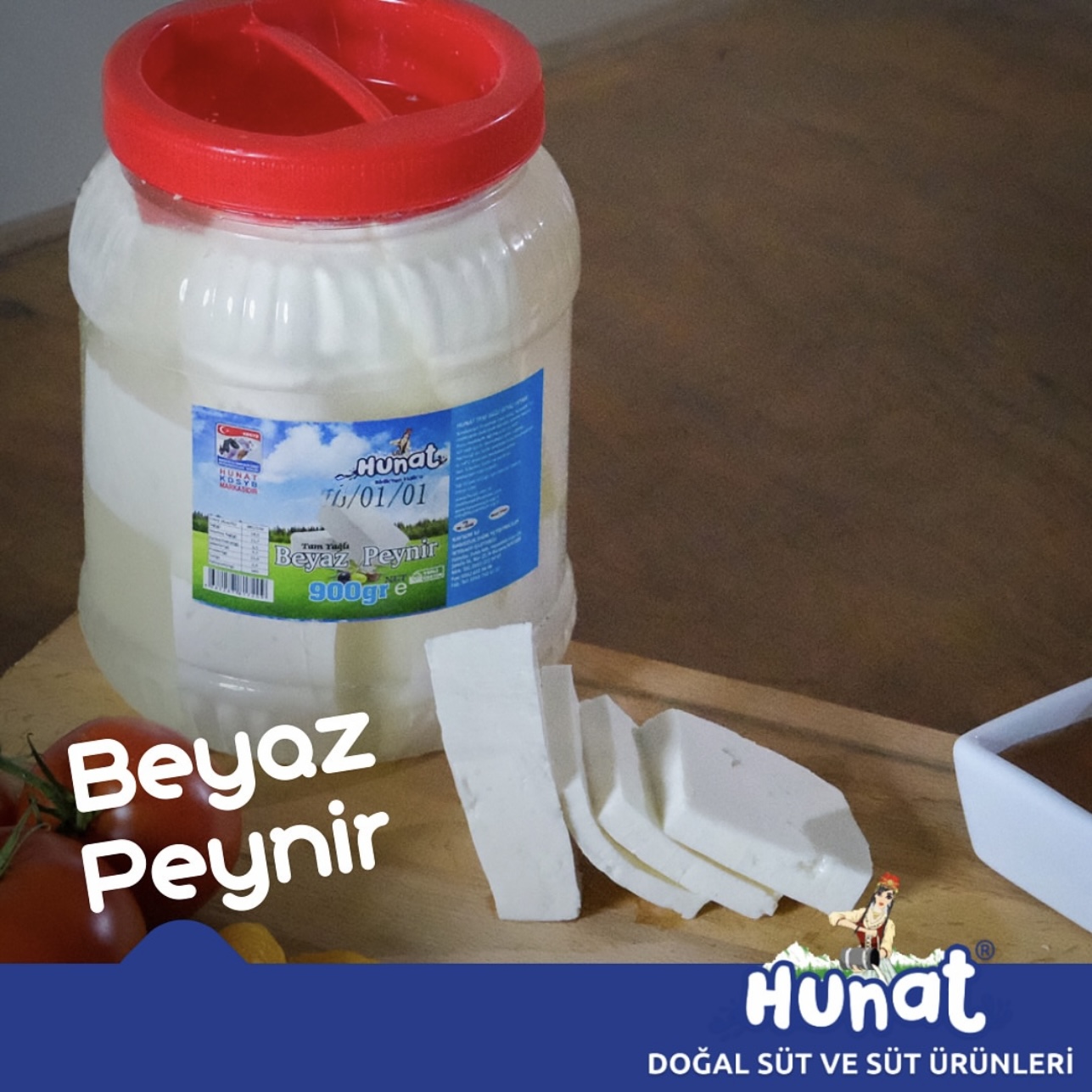 Hunat Tam Yağlı Salamura Beyaz Peynir (900 gr)
